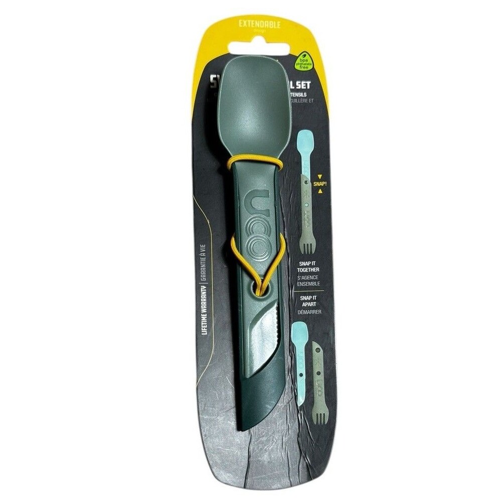 UCO Switch 4 in 1 Snap Together Utensil Set With Tether One Size Camp Green New